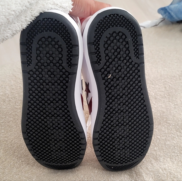 Converse Rival Mid White Deep Burgundy Star Chevron Retro Court 7.5 Unisex - Picture 6 of 16